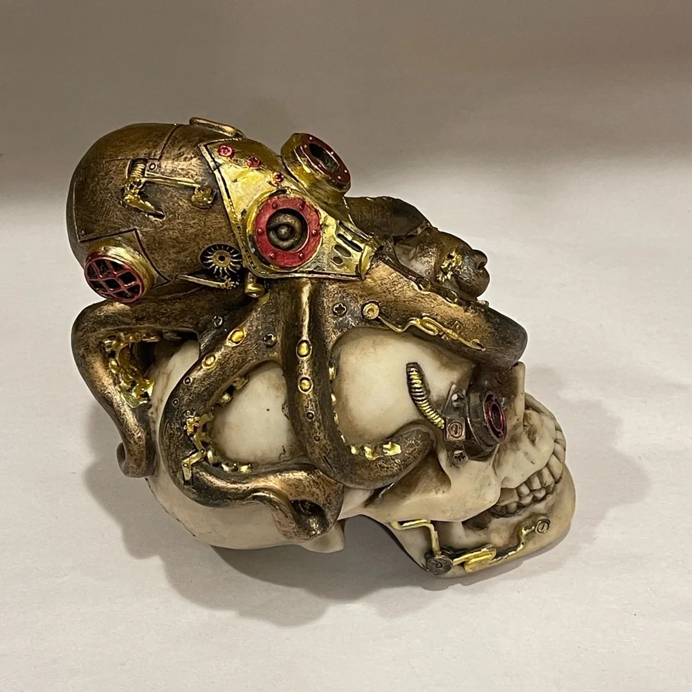 Katarina Steampunk Sea Monster Army Masked Octopus Wrapping Around Cyborg Robot